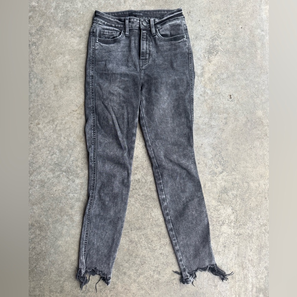 Flying Monkey Gray Skinny Jeans with Vintage Wash